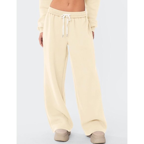 Wide Leg Sweatpants Women Fleece Sweat Pants Fall Spring Clothes 2026 Teen Girl - Picture 2 of 5